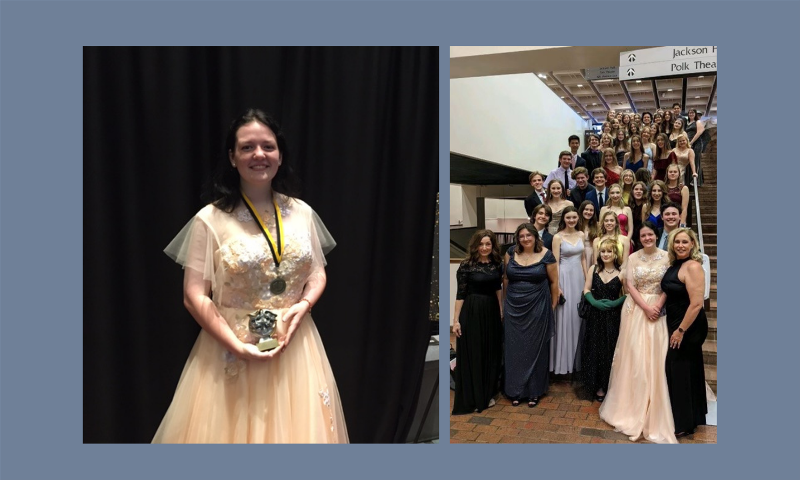 Students smile while at the Spotlight Awards